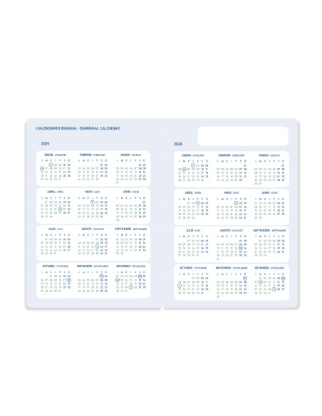 Agenda escolar liderpapel 25-2 6 espiral classic azul turquesa semana vista a5 bilingüe papel fsc 70 gr