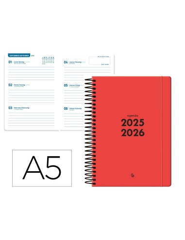 Agenda escolar liderpapel 25-26 espiral basic...