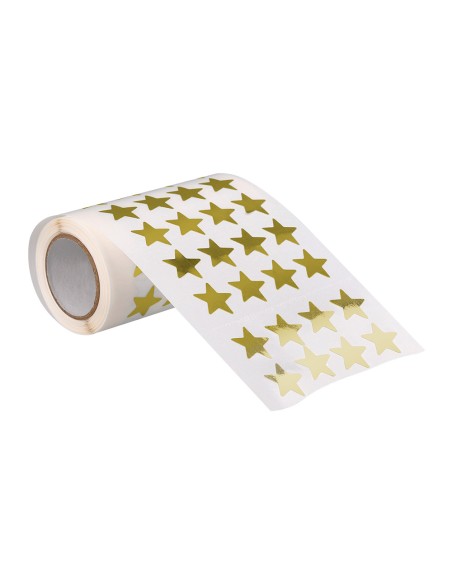 Gomets liderpapel autoadhesivo estrellas doradas 20 mm 1500 unidades en caja de carton