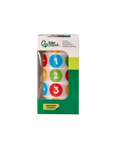Gomets liderpapel autoadhesivo redondo numeros...