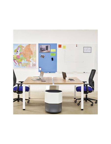 Pizarra blanca rocada skinwhiteboard pro lacada magnetica 100x100 cm 2 modulos