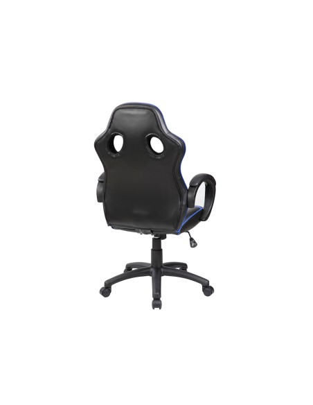Silla rocada gaming con brazos fijos base nylon con ruedas basculante similpiel negro/azul 480x490x1060-1160