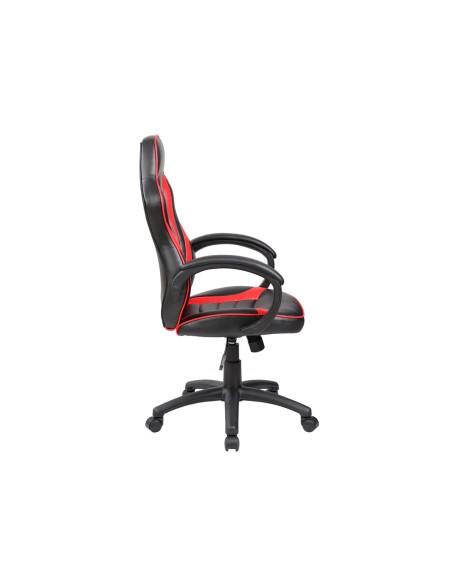 Silla rocada gaming con brazos fijos base nylon con ruedas basculante similpiel negro/rojo 480x490x1060-1160