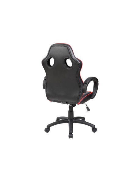 Silla rocada gaming con brazos fijos base nylon con ruedas basculante similpiel negro/rojo 480x490x1060-1160