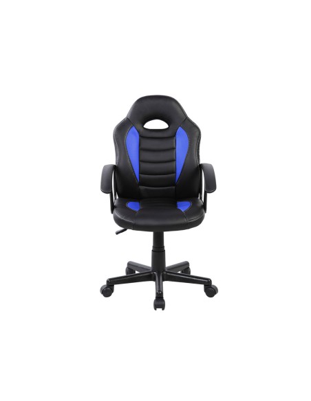 Silla rocada gaming con brazos fijos base nylon con ruedas similpiel negro/azul 435x430x880-995 mm
