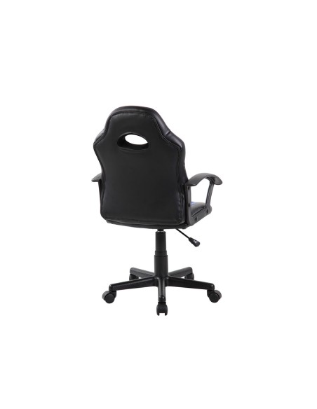 Silla rocada gaming con brazos fijos base nylon con ruedas similpiel negro/azul 435x430x880-995 mm