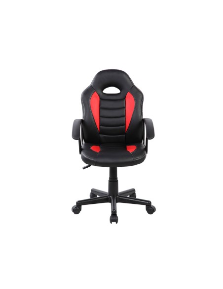Silla rocada gaming con brazos fijos base nylon con ruedas similpiel negro/rojo 435x430x880-995 mm