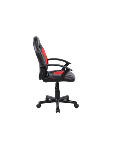Silla rocada gaming con brazos fijos base nylon con ruedas similpiel negro/rojo 435x430x880-995 mm