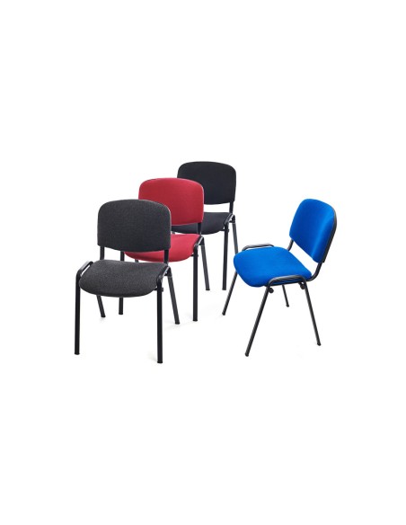 Silla rocada confidente estructura metalica asiento tela ignifuga gris 570x410x810 mm