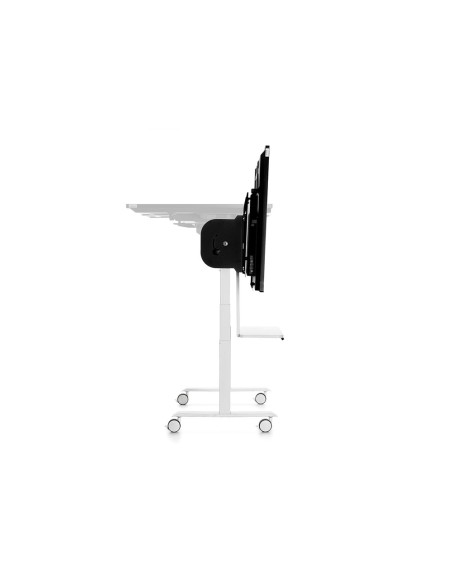 Soporte movil rocada para monitores interactivos 65\" a 86\" estructura tubo acero 4 ruedas con freno