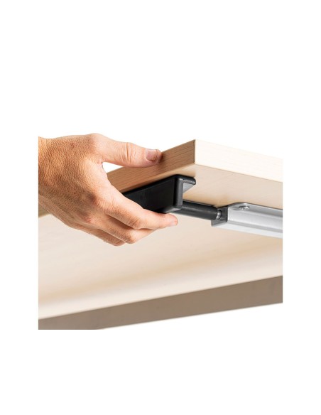 Mesa rocada 2003fd04 con tablero abatible color gris/blanco 180x80 cm