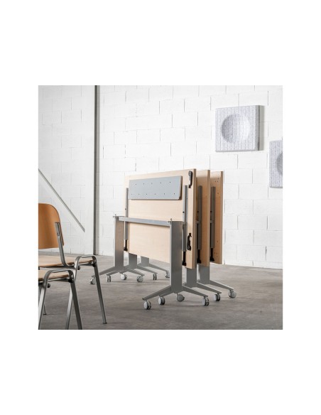 Mesa rocada 2000fd04 con tablero abatible color gris/blanco 120x60 cm