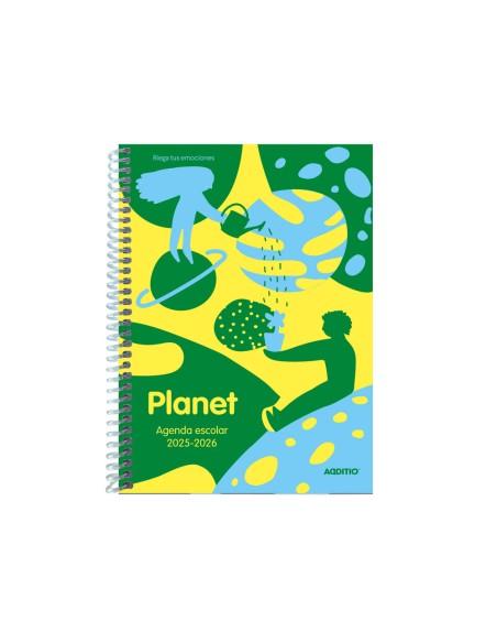 Agenda planet additio semana vista curso escolar comunicacion familia/centro primaria a5 colores surtidos