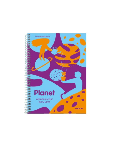 Agenda planet additio semana vista curso escolar comunicacion familia/centro primaria a5 colores surtidos