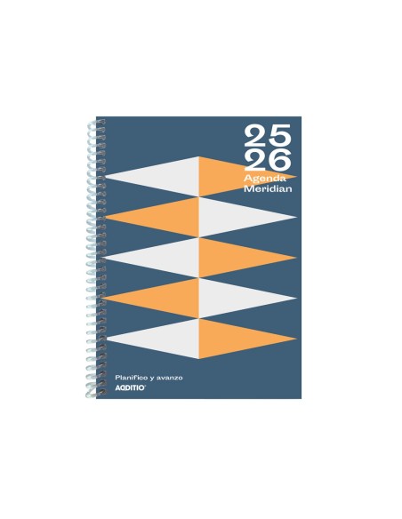Agenda meridian additio semana vista curso escolar comunicacion familia/centro secundaria a5 colores surtidos