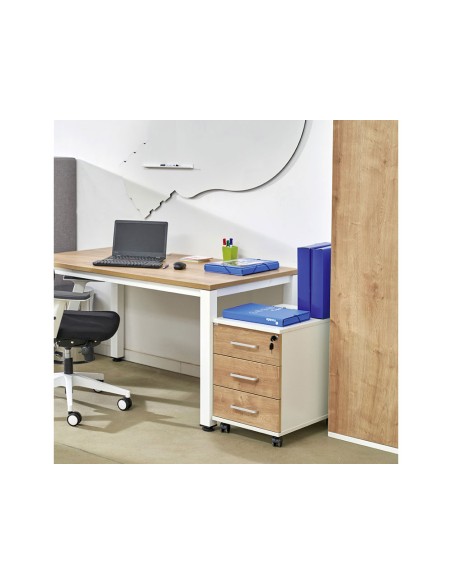 Mesa de oficina rocada executive 2000ad04 gris/blanco 120x60 cm