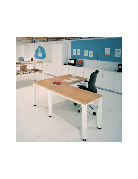 Mesa de oficina rocada executive 2000ad04 gris/blanco 120x60 cm