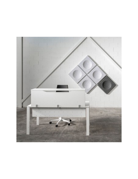 Mostrador de altillo rocada valido para mesas work metal executive 100x30x40 cm acabado an02 gris/gris