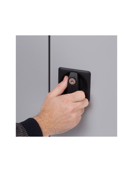 Armario metalico rocada dos puertas batientes incluye dos balda 102x105x45 cm acabado ac00 gris/gris