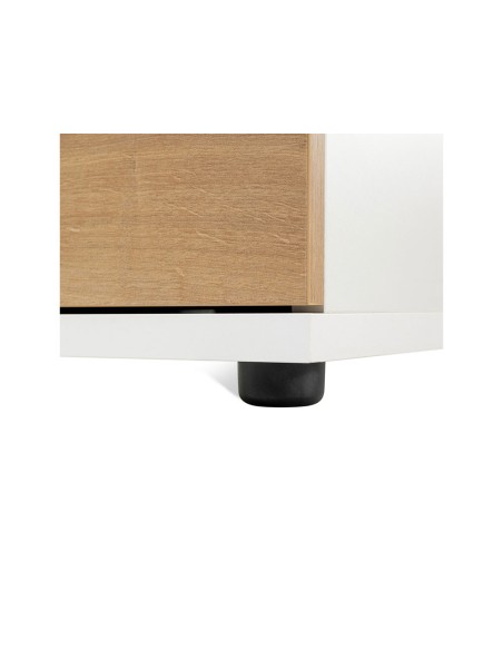 Cajonera rocada con cuatro cajones serie store 60x47x74 cm acabado gris/blanco