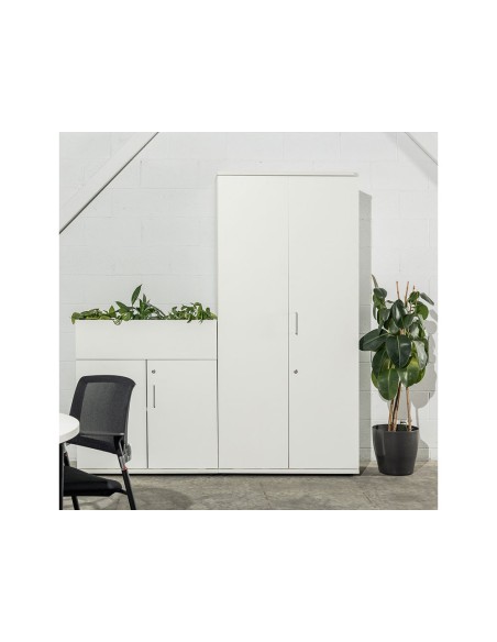 Armario rocada con dos cajones serie store 78x90x45 cm acabado an02 gris/gris