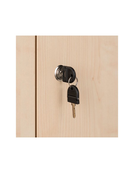 Armario rocada con tres estantes y dos puertas serie store 156x90x45 cm acabado gris/gris