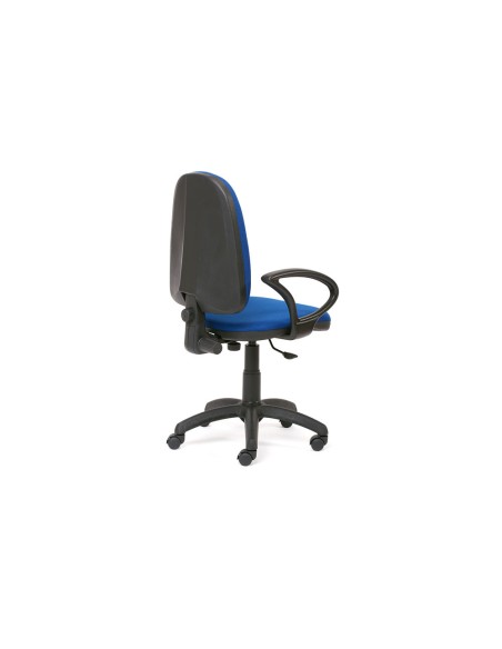 Silla rocada con brazos color azul diametro base 610 mm respaldo de 490 mm x 420 mm
