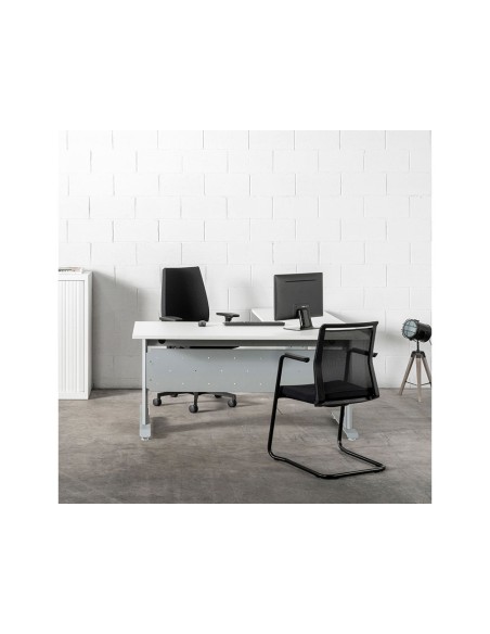 Mesa de oficina rocada metal 2001ac01 gris/haya 140x80 cm