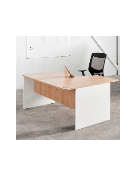 Mesa oficina rocada serie work 120x60 cm acabado aw04 blanco/blanco