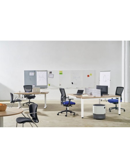 Pizarra rocada magnetica blanca con sistema ski whiteboard 100x150 cm