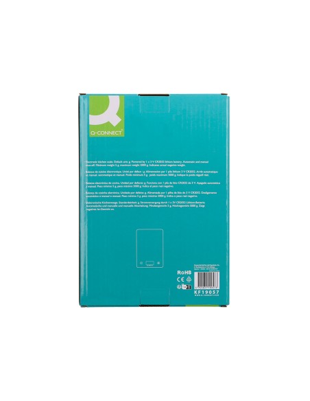 Bascula precision q-connect digital con pantalla lcd precision 1 g capacidad de 5 g a 5 kg 200x135x16 mm