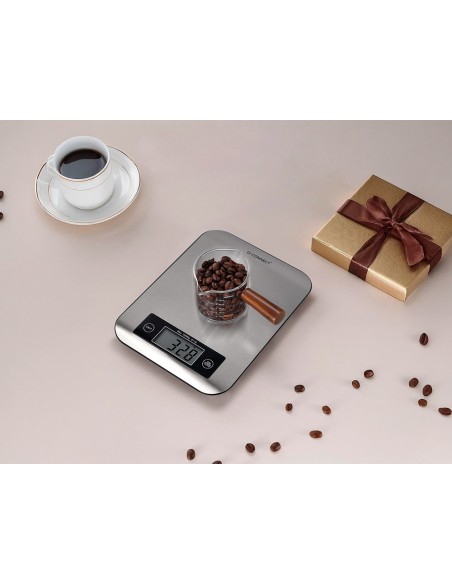 Bascula precision q-connect digital con pantalla lcd precision 1 g capacidad de 5 g a 10 kg 215x165x16 mm