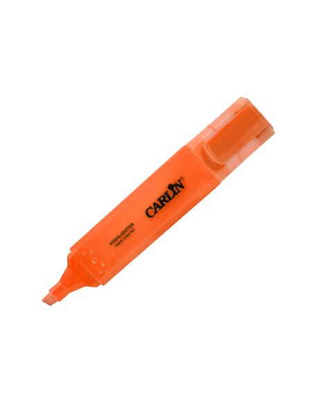 Rotulador carlin fluorescente naranja punta biselada