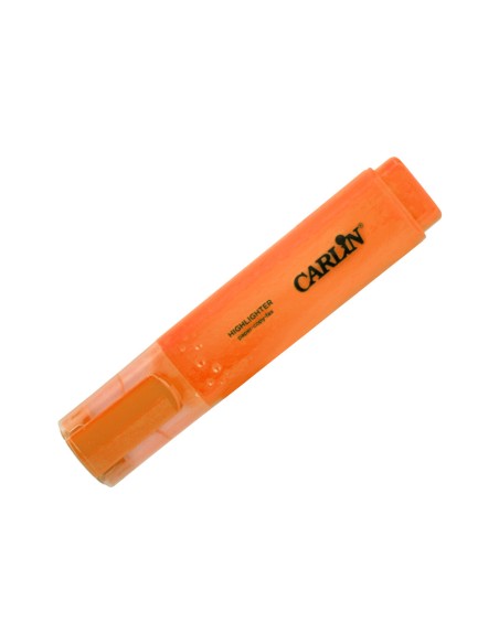 Rotulador carlin fluorescente naranja punta biselada