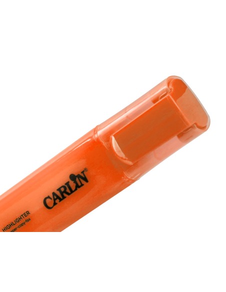 Rotulador carlin fluorescente naranja punta biselada