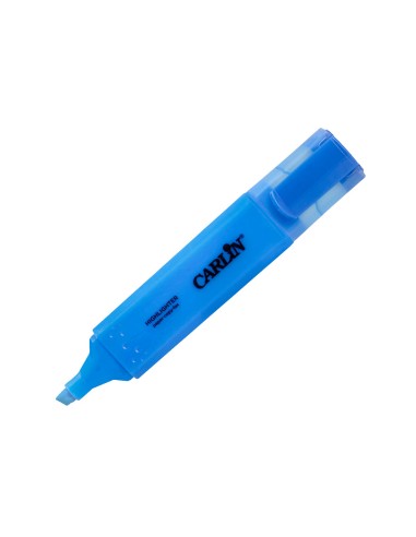 Rotulador carlin fluorescente azul punta biselada
