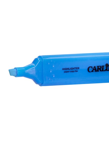 Rotulador carlin fluorescente azul punta biselada