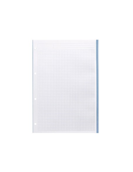 Recambio liderpapel a4 120 hojas 90gr cuadro 5 mm 4 taladros bandas de 5 colores pasteles
