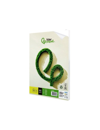 Papel liderpapel a4 80g/m2 reciclado liso...