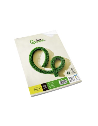 Papel liderpapel a4 80g/m2 reciclado liso...
