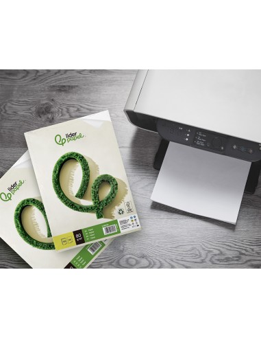 Papel liderpapel a4 80g/m2 reciclado liso...