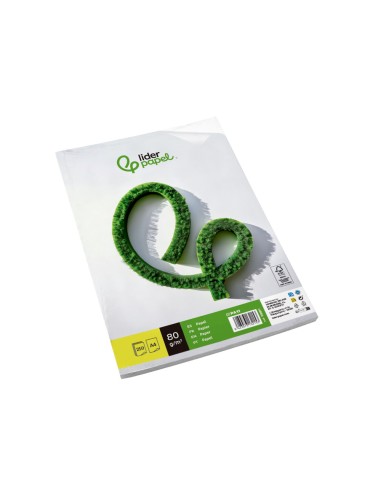 Papel liderpapel a4 80g/m2 liso paquete de 250...