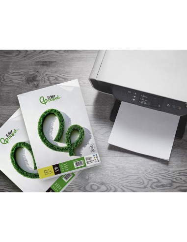 Papel liderpapel a4 80g/m2 liso paquete de 250...