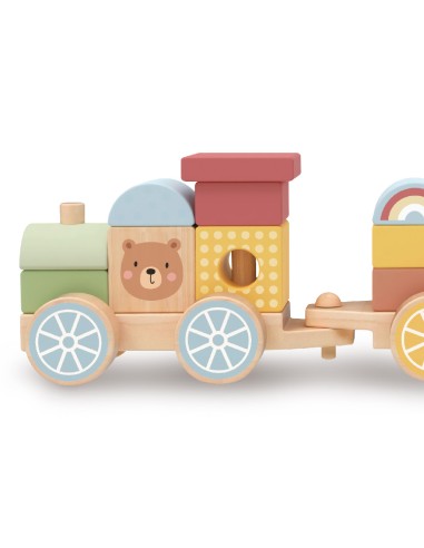 Juego infantil imaginovo madera tren figuras...