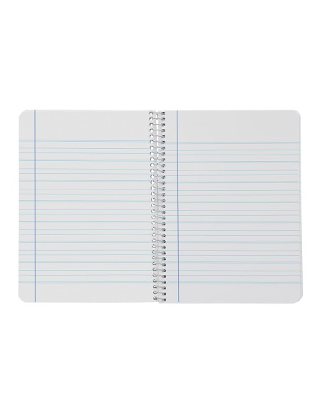 Cuaderno espiral liderpapel folio smart tapa blanda 80h 60gr rayado montessori 3,5mm con margen colores surtidos