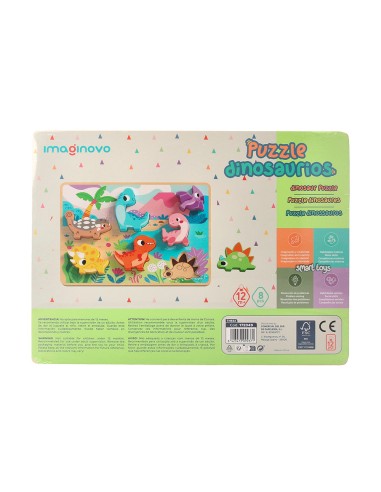 Puzle infantil imaginovo madera 3d dinosaurios...