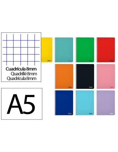 Cuaderno espiral liderpapel a5 smart tapa...