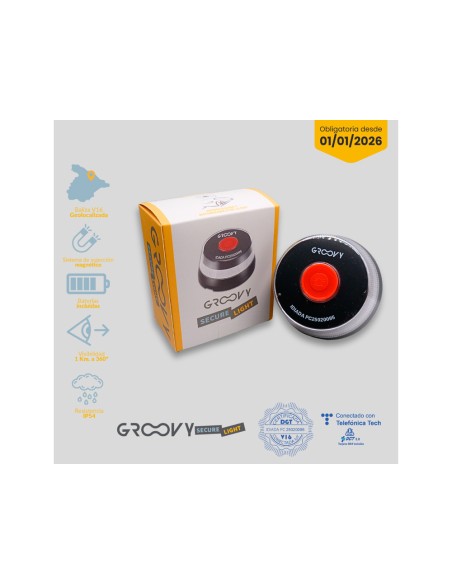 Luz de emergencia v16 baliza geolocalizada homologada dgt con base imantada