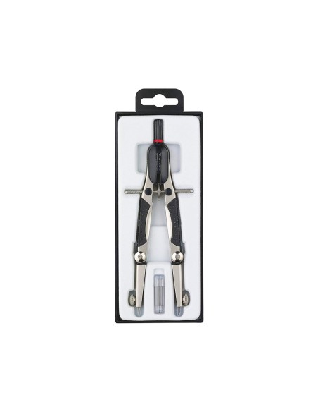 Compas rotring compact micrometrico ajuste rapido longitud 17 cm circunferencia 36 cm