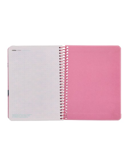 Agenda escolar liderpapel 25-26 espiral patterns rayos rosa semana vista a6 bilingüe papel fsc 80 gr